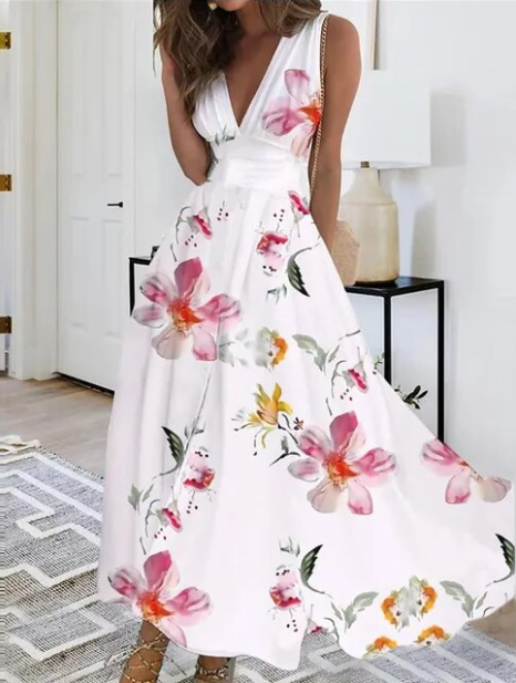 Elegant Sleeveless Midi Dress