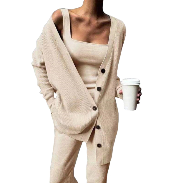 Cozy Knit Three-Piece Outfit for Ultimate Comfort