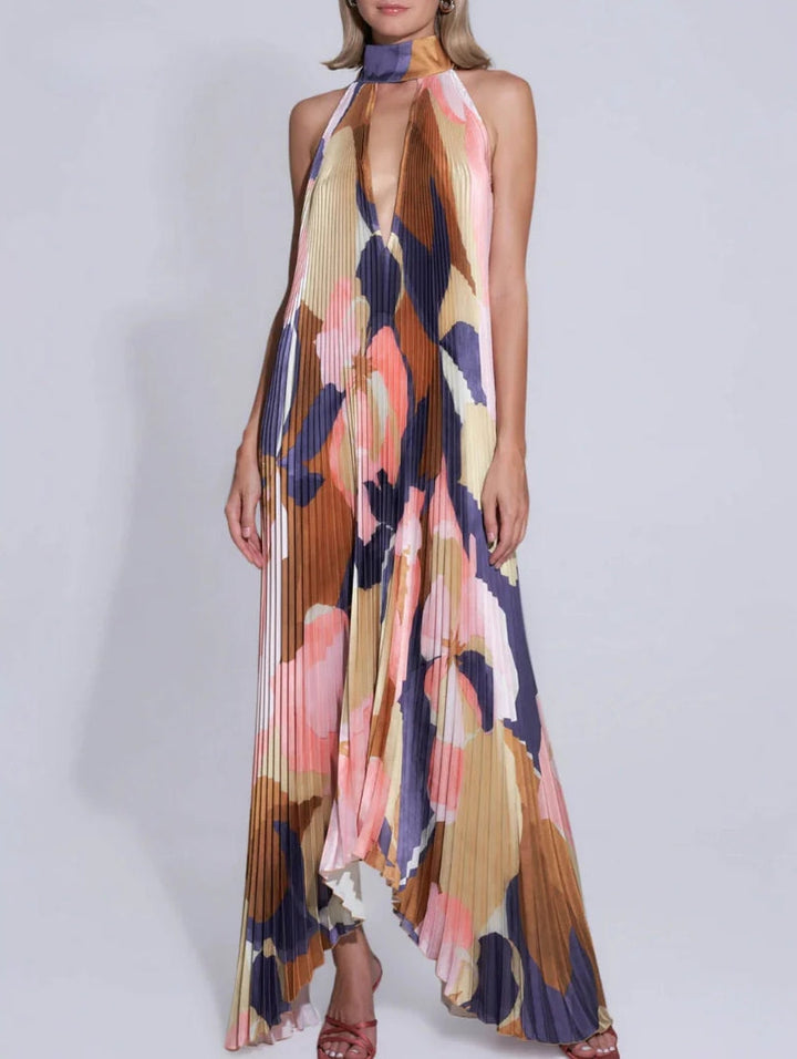 Elegant Halter Neck Maxi Dress for Effortless Style