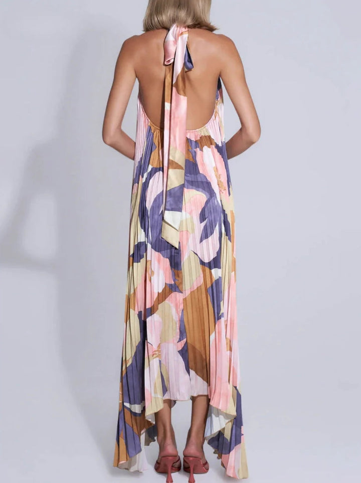 Elegant Halter Neck Maxi Dress for Effortless Style