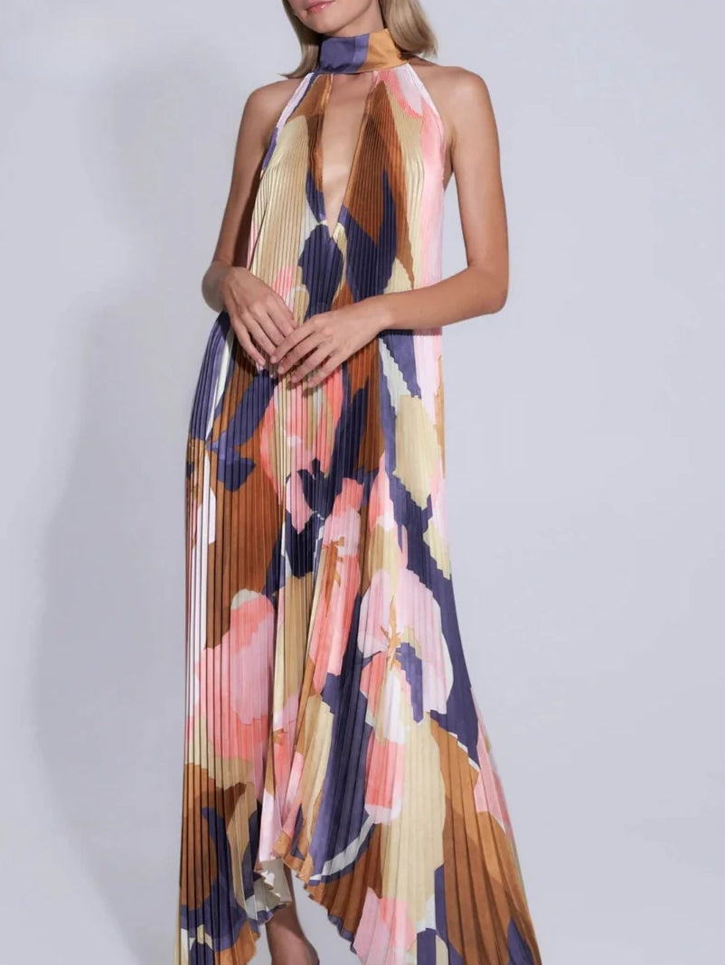 Elegant Halter Neck Maxi Dress for Effortless Style