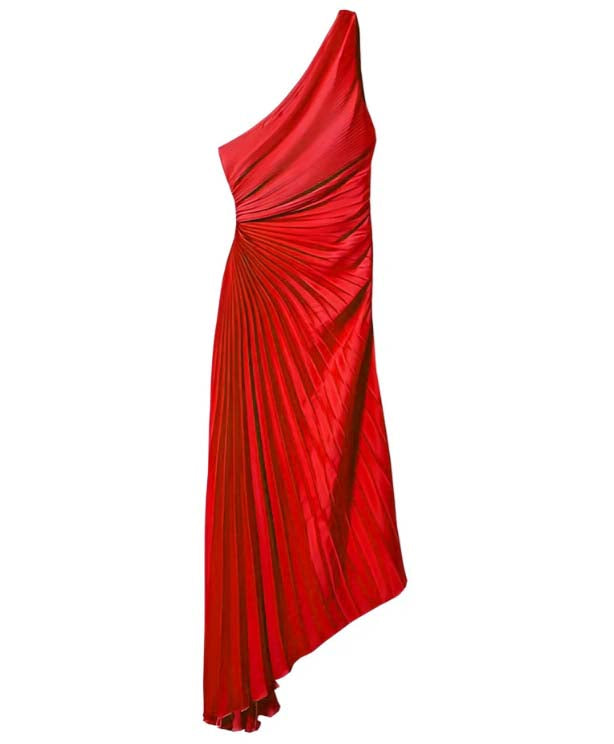 Stunning Pleated One-Shoulder Dress