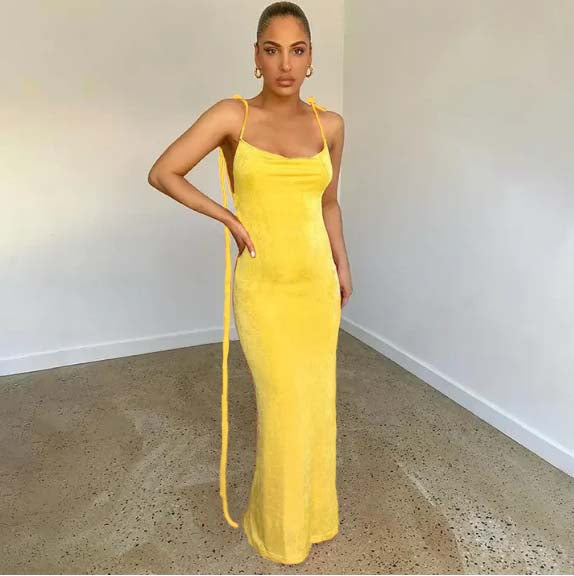 Alluring Backless Summer Dress for Effortless Elegance