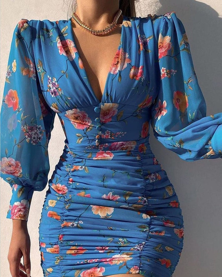 Chic Printed Mini Dress for Effortless Elegance