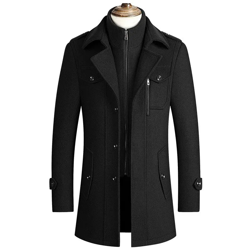 Chic Wool Men's Coat
