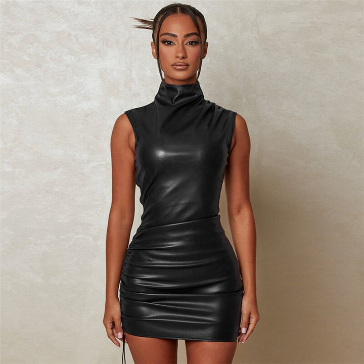 Stylish Leather Mini Dress for Effortless Elegance