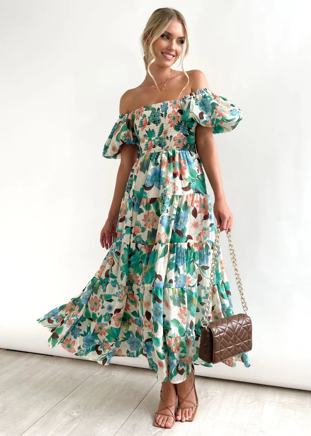 Captivating Floral Print Midi Dress for Effortless Elegance