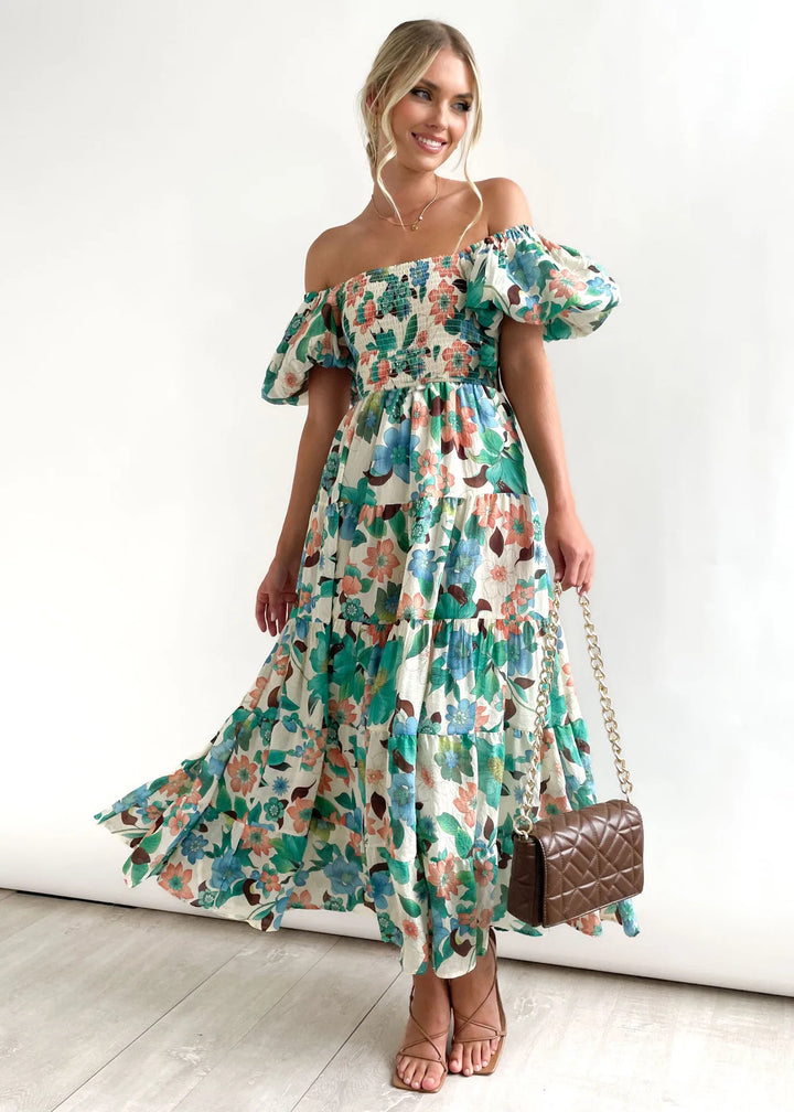 Captivating Floral Print Midi Dress for Effortless Elegance