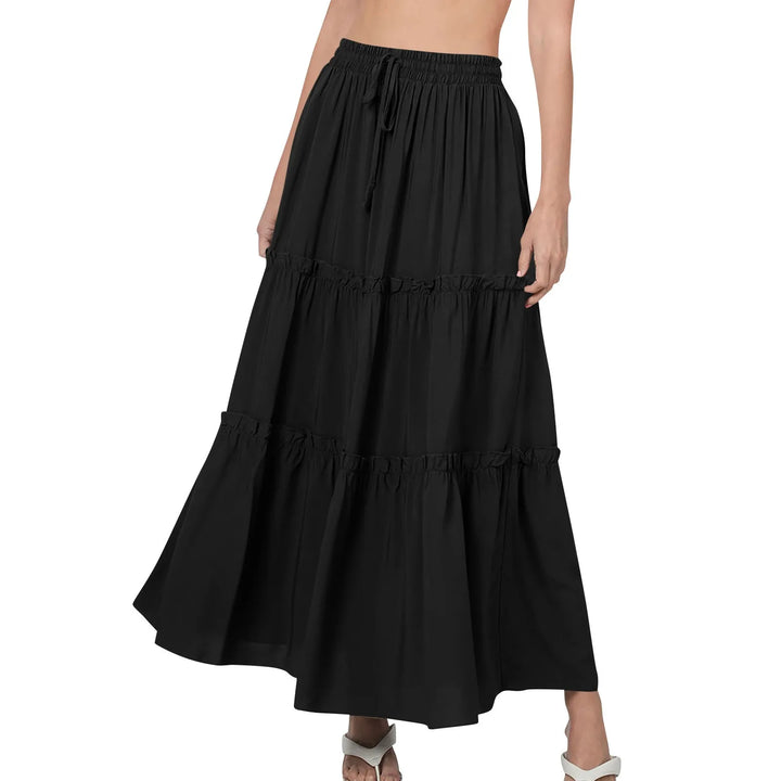 Flowy Tiered Maxi Skirt for Effortless Elegance