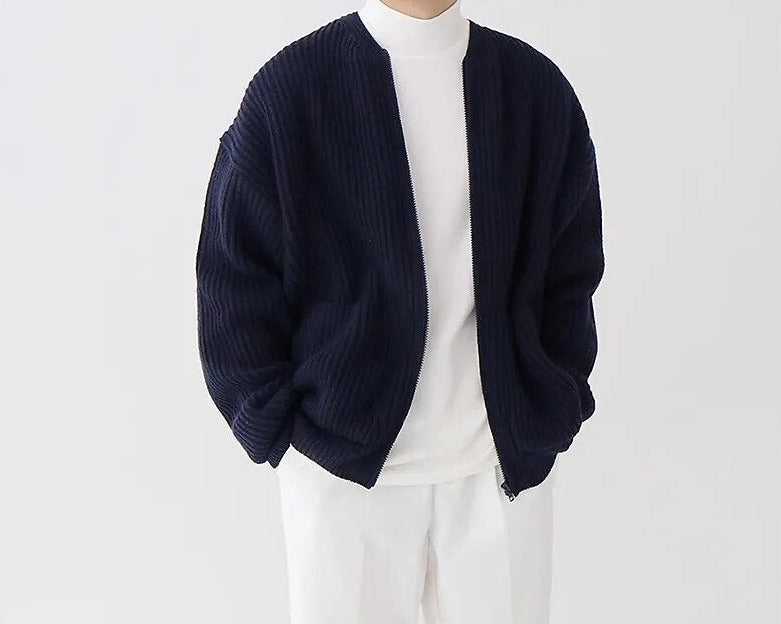 Stylish Men's Zippered Cardigan for Ultimate Comfort