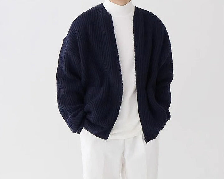Stylish Men's Zippered Cardigan for Ultimate Comfort