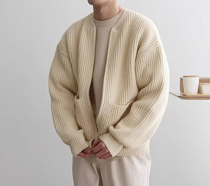 Stylish Men's Zippered Cardigan for Ultimate Comfort