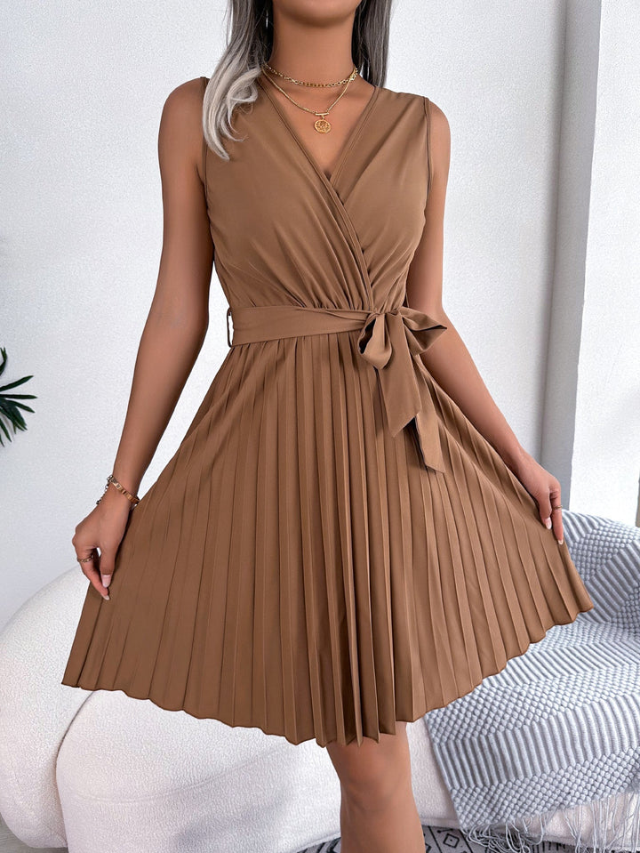 Chic Pleated Mini Dress
