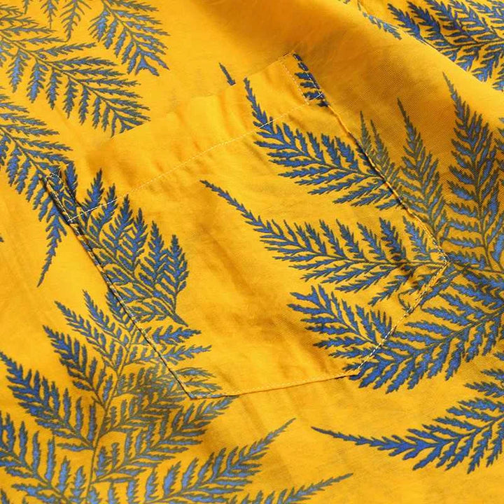 Vibrant Tropical Leaf Print Shirt