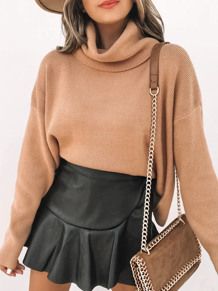 Chic Faux Leather Mini Skirt