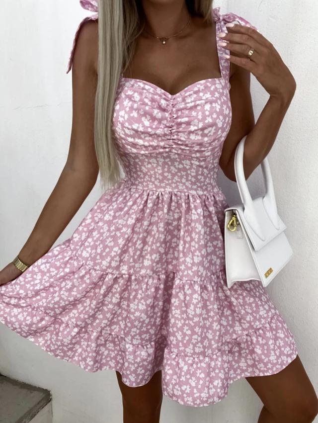 Trendy Flared Mini Dress for Effortless Chic