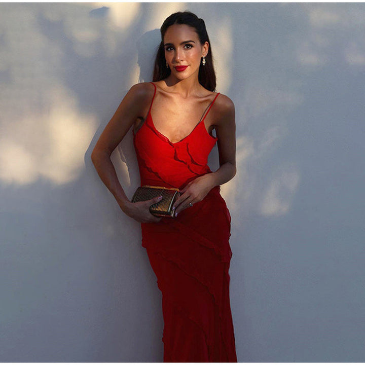 Stylish Ruffled Maxi Dress for Effortless Elegance