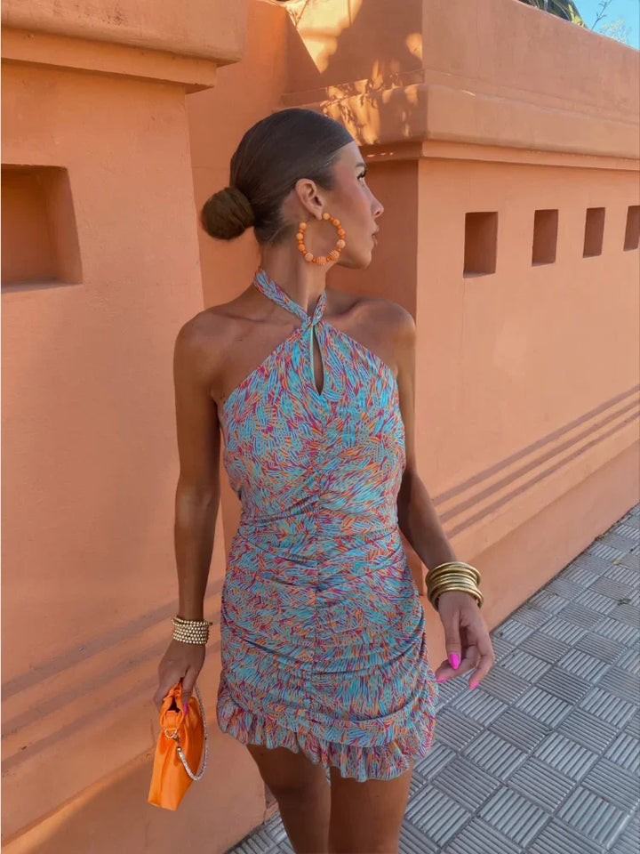 Chic Sleeveless Printed Dress for Effortless Style