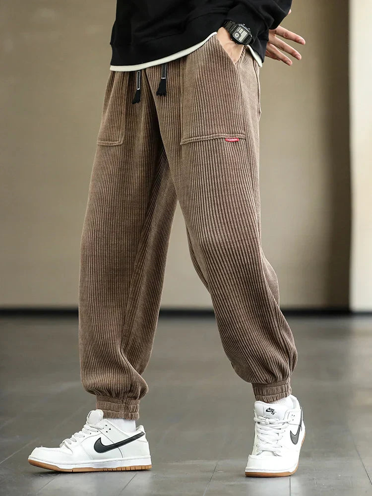 Cozy Winter Corduroy Joggers for Men