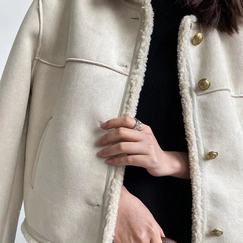 Chic Lamb Fur Jackets for Effortless Elegance