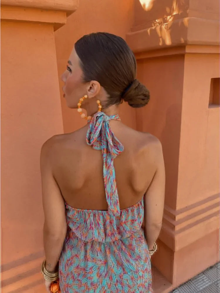 Chic Sleeveless Printed Dress for Effortless Style