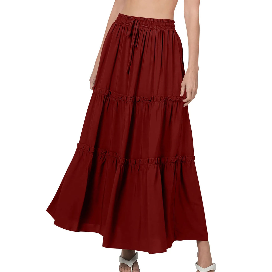 Flowy Tiered Maxi Skirt for Effortless Elegance