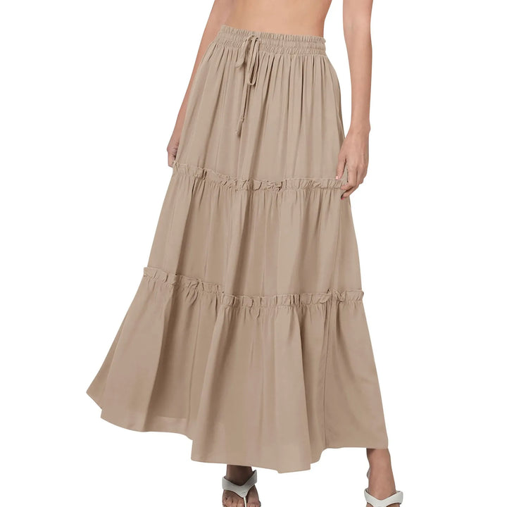 Flowy Tiered Maxi Skirt for Effortless Elegance