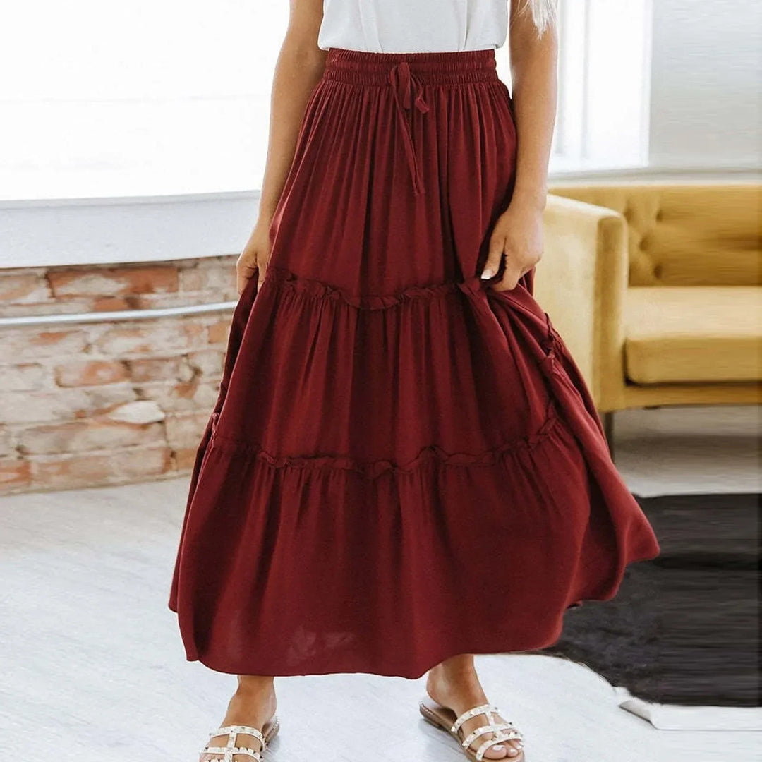 Flowy Tiered Maxi Skirt for Effortless Elegance