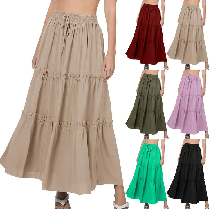 Flowy Tiered Maxi Skirt for Effortless Elegance