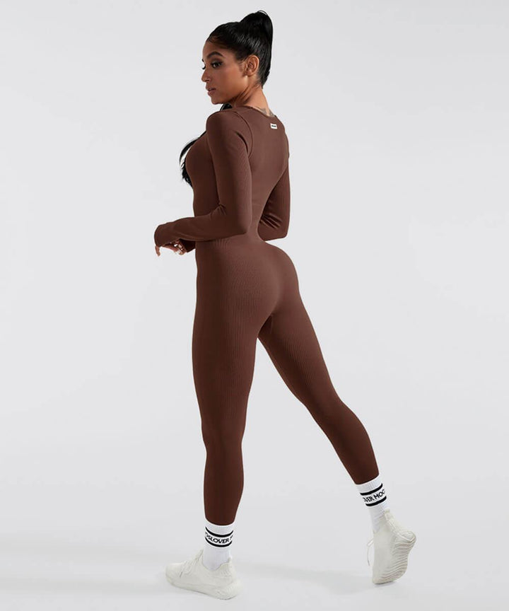 Luxurious Long Sleeve Seamless Bodysuit for Women