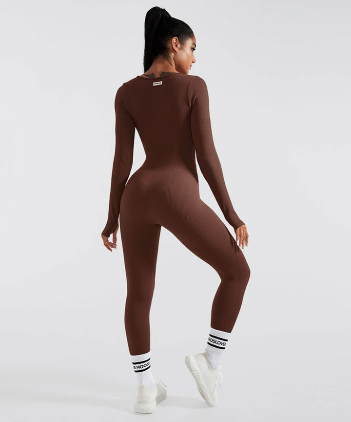 Luxurious Long Sleeve Seamless Bodysuit for Women