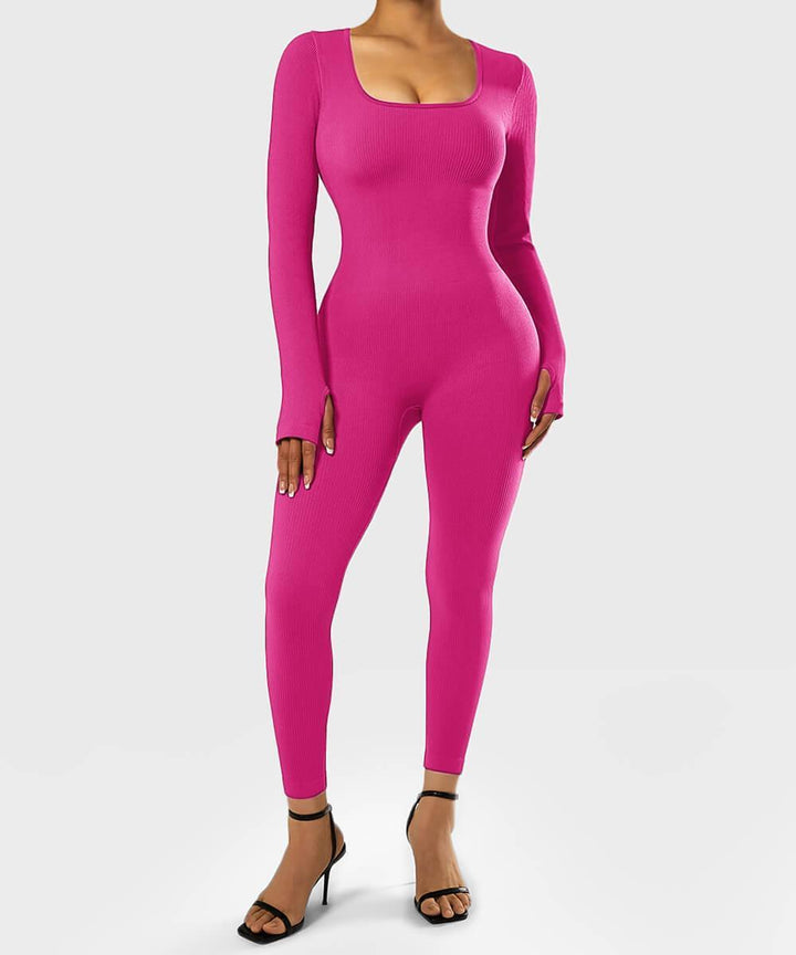 Luxurious Long Sleeve Seamless Bodysuit for Women