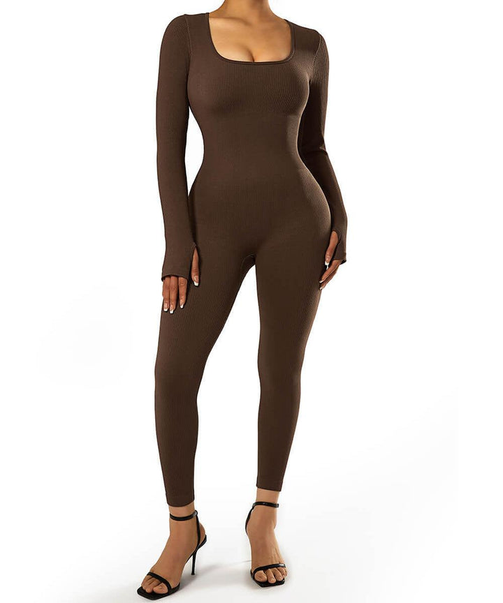 Luxurious Long Sleeve Seamless Bodysuit for Women