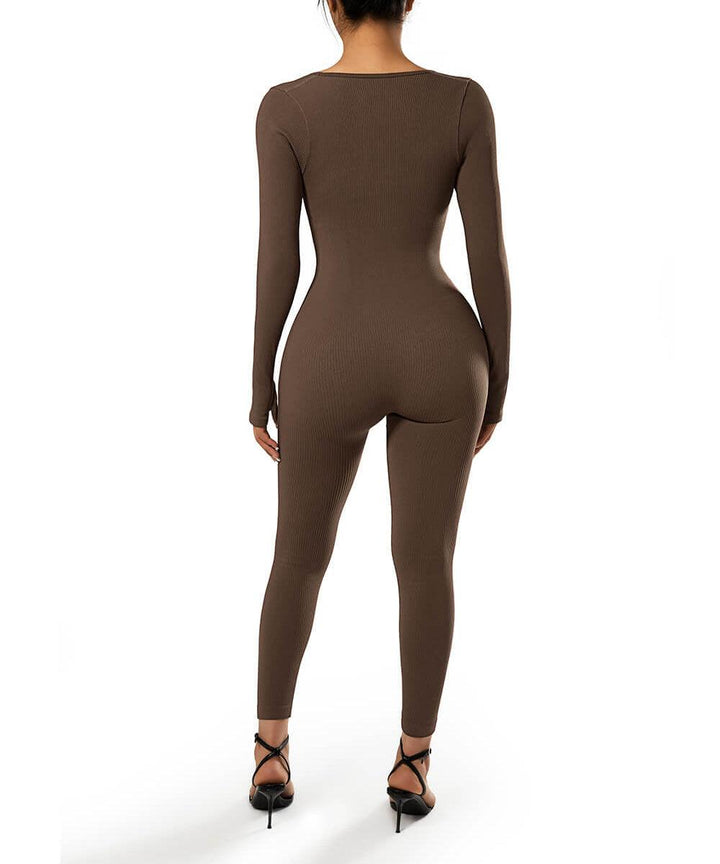 Luxurious Long Sleeve Seamless Bodysuit for Women