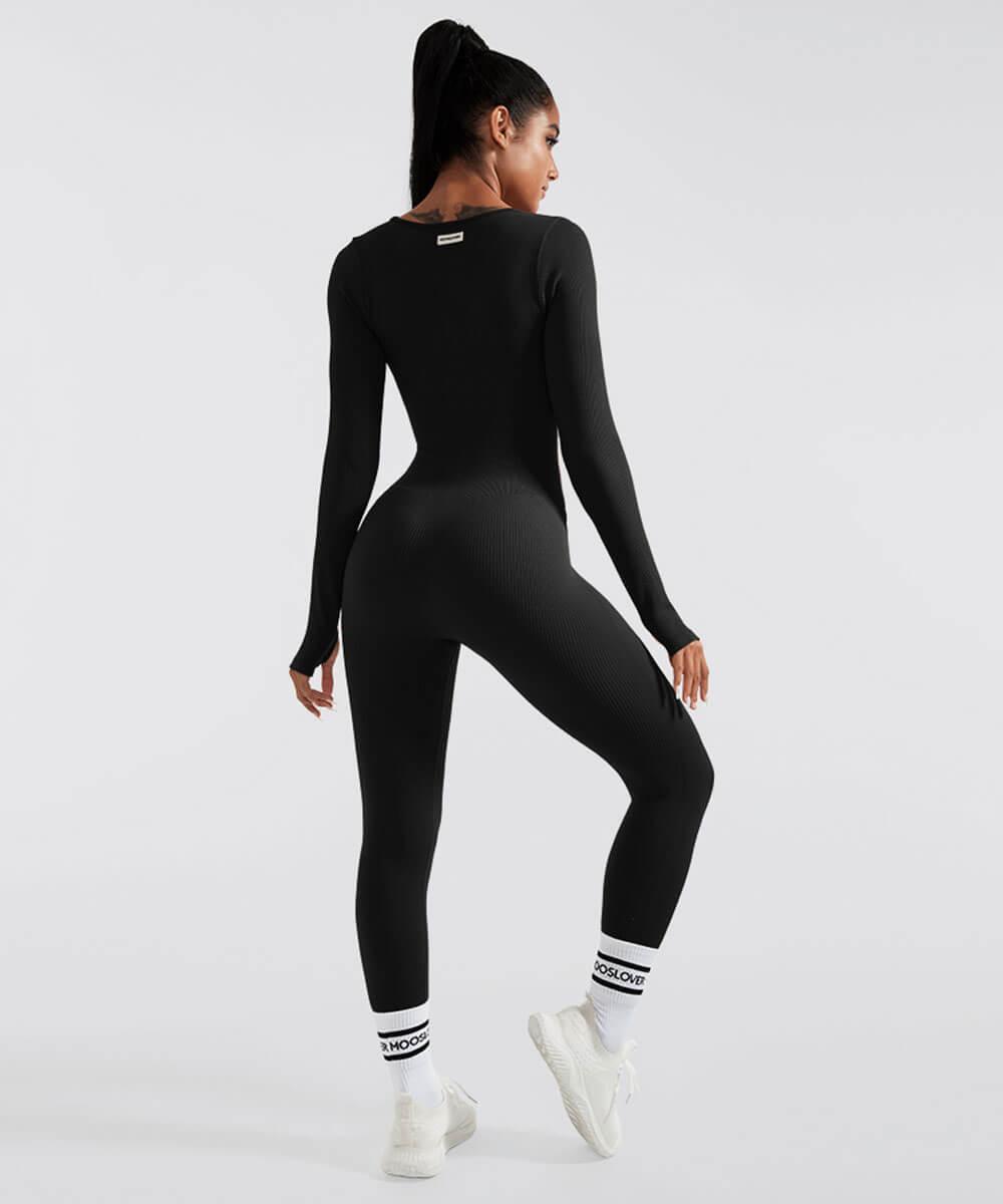Luxurious Long Sleeve Seamless Bodysuit for Women