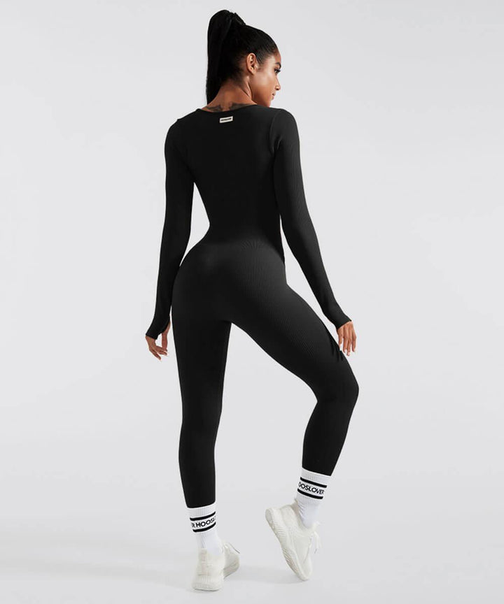 Luxurious Long Sleeve Seamless Bodysuit for Women