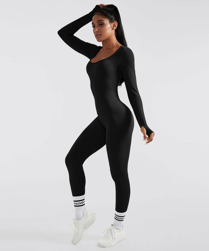 Luxurious Long Sleeve Seamless Bodysuit for Women