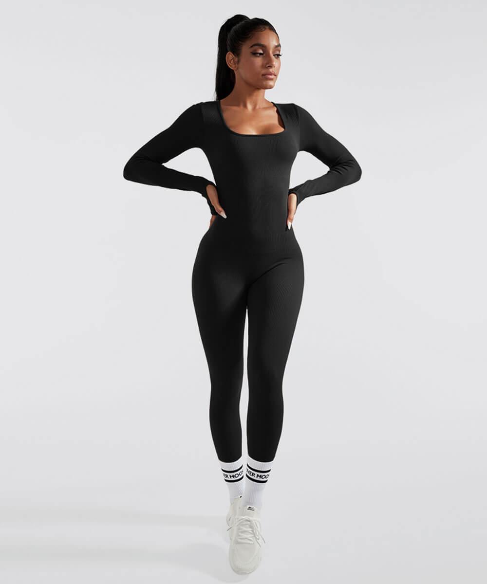Luxurious Long Sleeve Seamless Bodysuit for Women