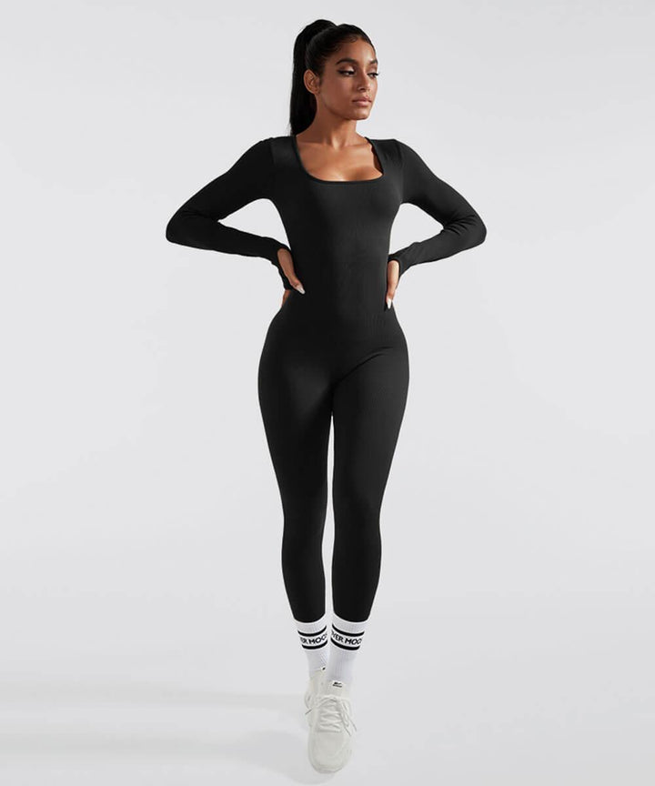 Luxurious Long Sleeve Seamless Bodysuit for Women