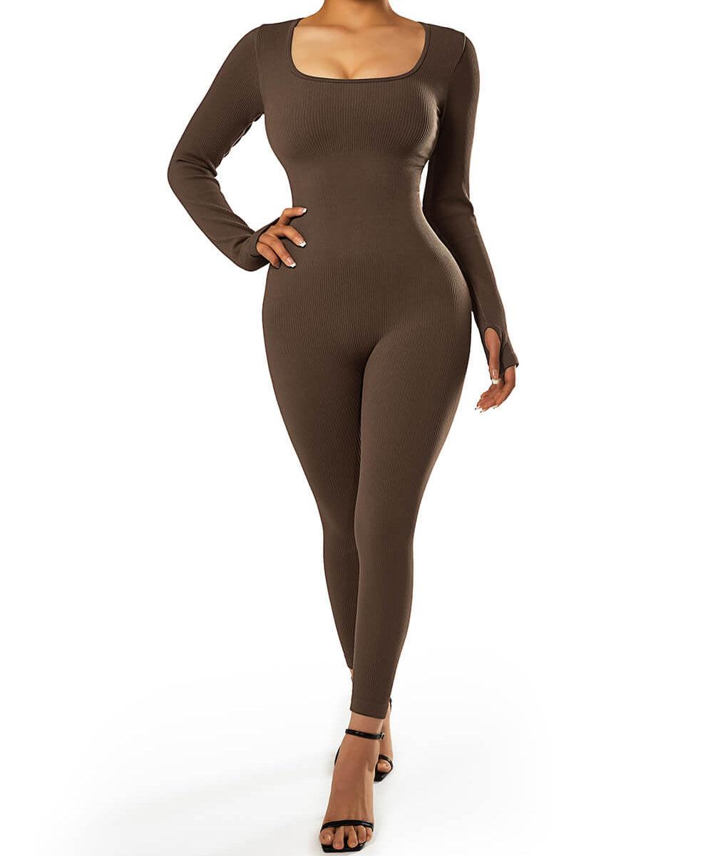 Luxurious Long Sleeve Seamless Bodysuit for Women