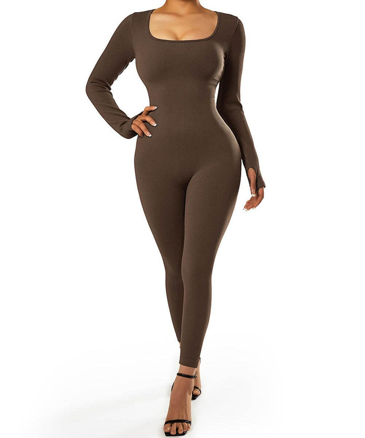 Luxurious Long Sleeve Seamless Bodysuit for Women