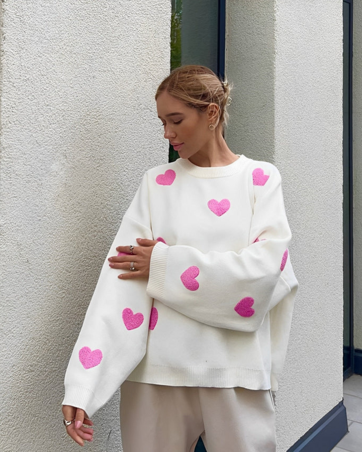 Heartfelt Embroidered Sweater