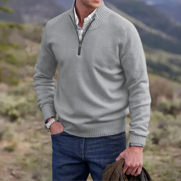 Stylish Polished Zip-Up Sweater