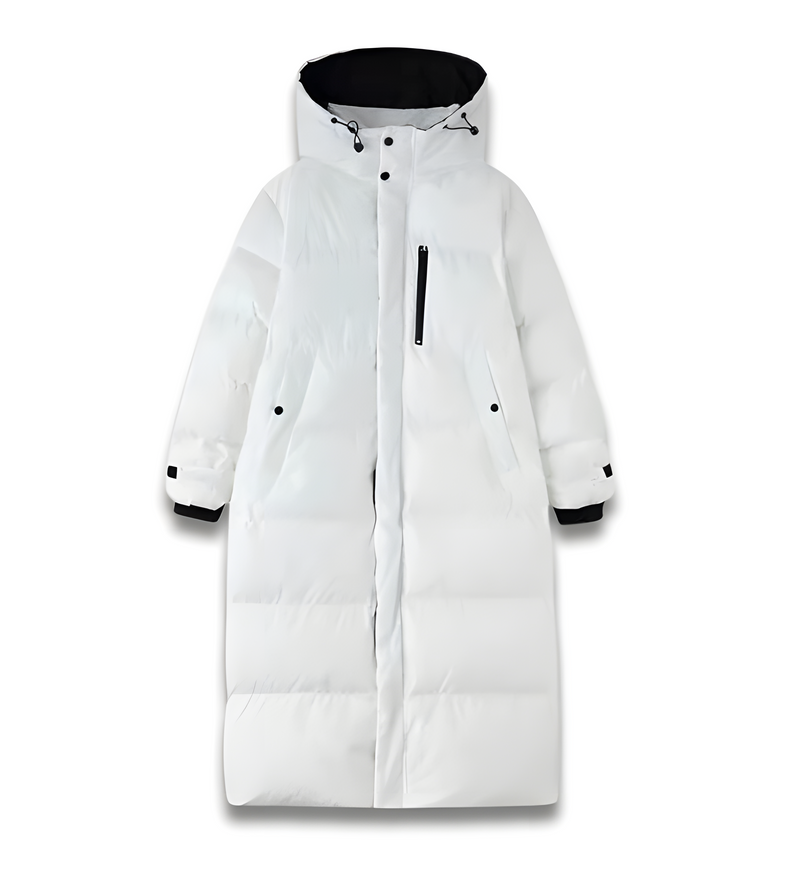 Elegant Rainproof Long Down Jacket for Ultimate Comfort