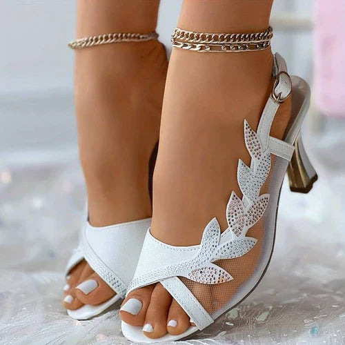 Chic High Heel Sandals with Breathable Mesh for Ultimate Style and Comfort