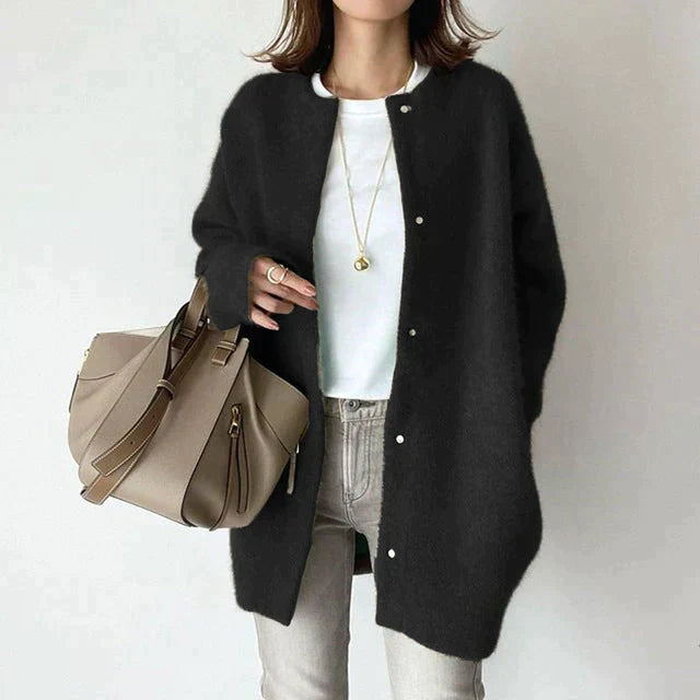 Chic Vintage-Inspired Loose Cardigan Vest