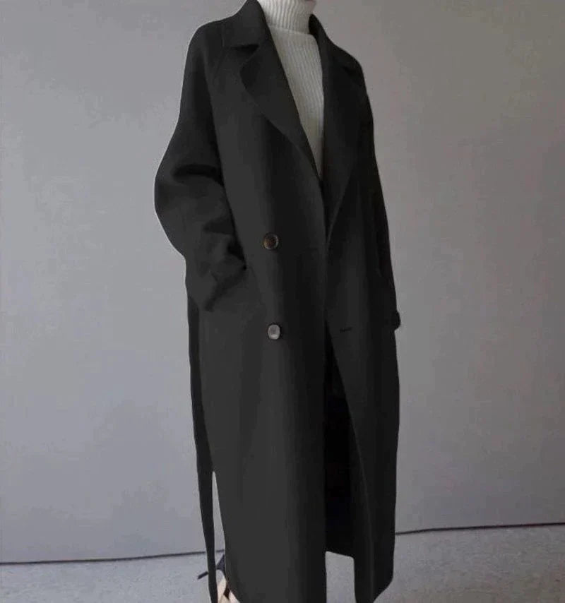 Elevate Your Wardrobe with the Elegant Longline Wool Coat