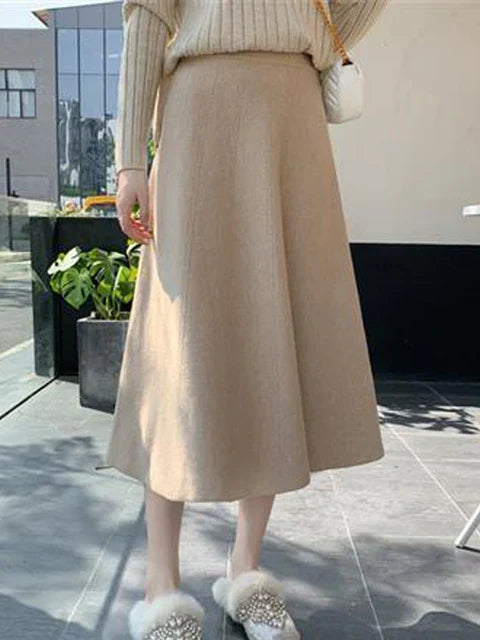 Chic Knitted Maxi Skirt