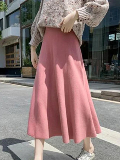 Chic Knitted Maxi Skirt