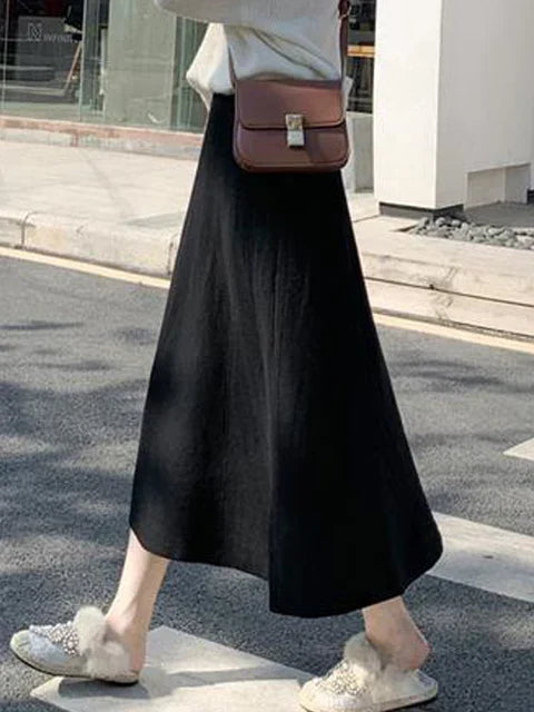 Chic Knitted Maxi Skirt